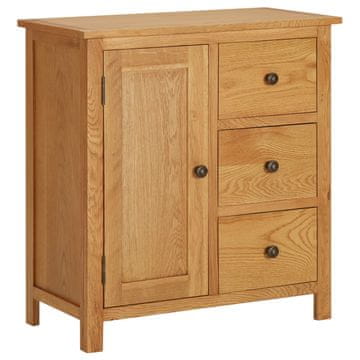 Vidaxl Ormarić 70 x 35 x 75 cm Masivno hrastovo drvo