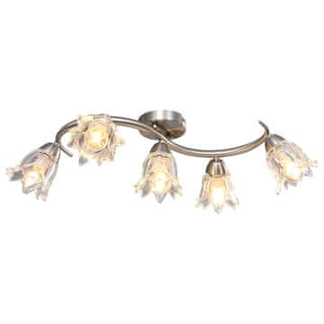 Vidaxl Stropna lampa sa staklenim sjenilima za 5 E14 žarulja, tulipani