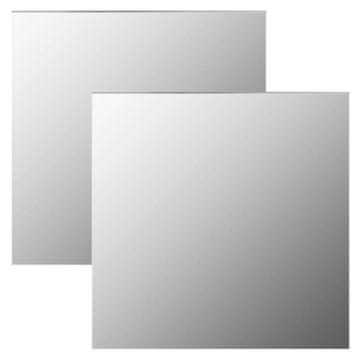 Vidaxl Zidna ogledala, 2 kom, 50 x 50 cm, Kvadratna, Staklo