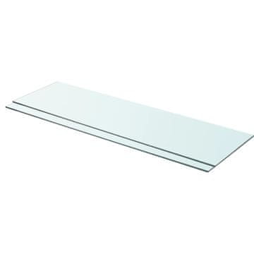 Vidaxl Police, set od 2, prozirna staklena ploča, 90 x 25 cm