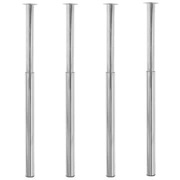 Vidaxl Teleskopske noge za stol 4 kom kromirane 710 - 1100 mm