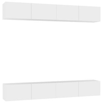 Vidaxl TV ormarići 4 kom bijeli 100 x 30 x 30 cm od konstruiranog drva