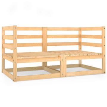 Vidaxl Vrtni dvosjed od masivne borovine