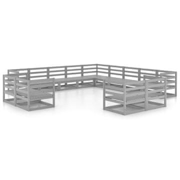 Vidaxl 13-dijelna vrtna garnitura od masivne borovine