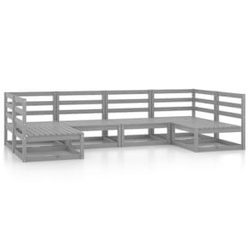 Vidaxl 6-dijelna vrtna garnitura od masivne borovine