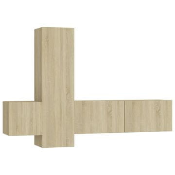 Vidaxl 3-dijelni set TV ormarića boja hrasta sonome konstruirano drvo