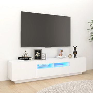Vidaxl TV ormarić s LED rasvjetom bijeli 180x35x40 cm