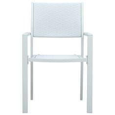 Vidaxl 7-dijelni vrtni blagovaonski set crno-bijeli