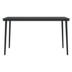 Vidaxl 7-dijelni vrtni blagovaonski set s jastucima crni