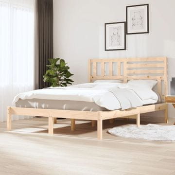 Vidaxl Okvir za krevet od punog borovog drva 140x200 cm