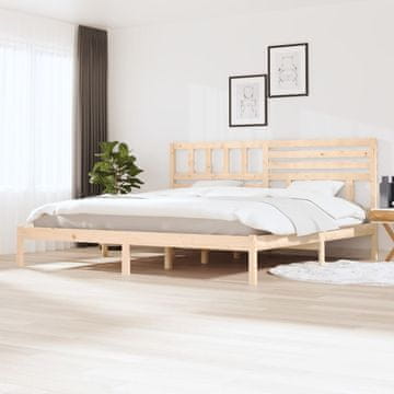 Vidaxl Okvir kreveta bez madraca 180x200 cm Masivni borov drvo