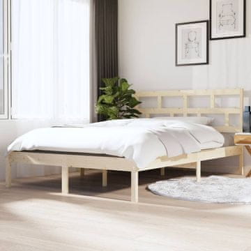 Vidaxl Okvir kreveta 135x190 cm Masivno drvo