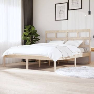 Vidaxl Okvir za krevet od punog borovog drva 160 x 200 cm