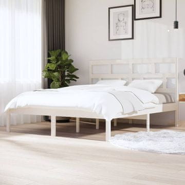 Vidaxl Okvir kreveta Bijeli 180x200 cm Puno drvo