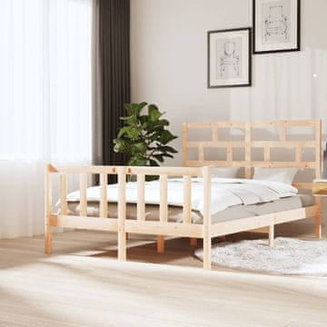 Vidaxl Okvir za krevet od punog borovog drva 160 x 200 cm