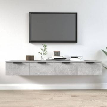 Vidaxl Zidni ormarići, set od 2, betonsko siva, 68 x 30 x 20 cm