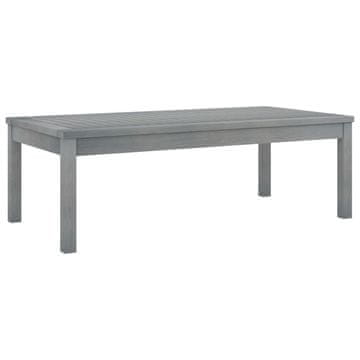 Vidaxl Klub stolić 100 x 50 x 33 cm sivi masivni akacijev drvo