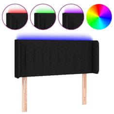 Vidaxl LED uzglavlje crno 93x16x78/88 cm od tkanine