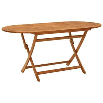 Vidaxl Sklopivi vrtni stol 160x85x75 cm Masivno drvo eukaliptusa