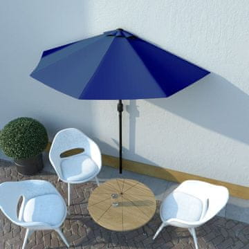 Vidaxl Balkonski polusuncobran, aluminij, plava, 270x135x245 cm