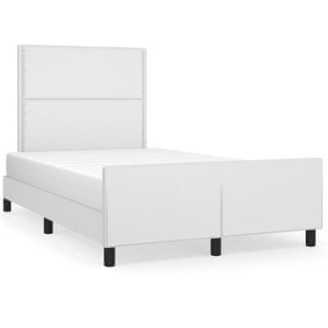 Vidaxl Okvir kreveta bez madraca bijeli 120x190 cm umjetna koža