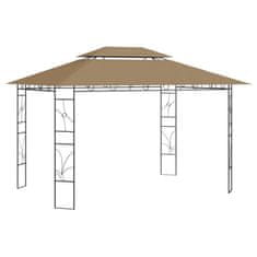 Vidaxl Sjenica 4x3x2,7 m Smeđa 160 g/m²