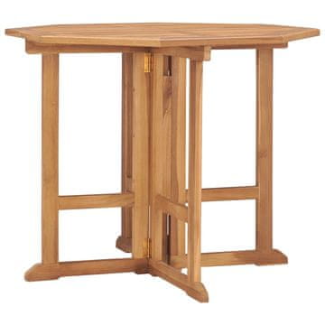 Vidaxl Sklopivi vrtni stol 90x90x75 cm Masivno tikovino drvo