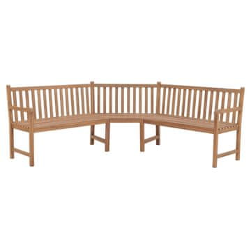Vidaxl Vrtna kutna klupa 185x185x90 cm Masivno tikovino drvo