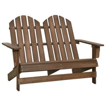 Vidaxl Vrtna stolica Adirondack s 2 sjedala, jela, smeđa