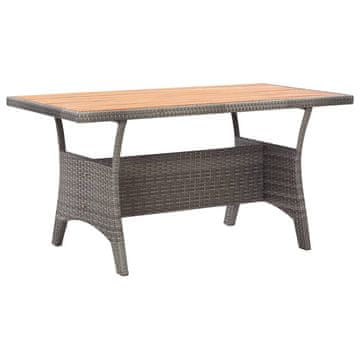 Vidaxl Vrtni stol sivi 120x70x66 cm masivno drvo akacije