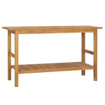 Vidaxl Kupaonski ormarić za umivaonik od punog tikovine 132x45x75 cm