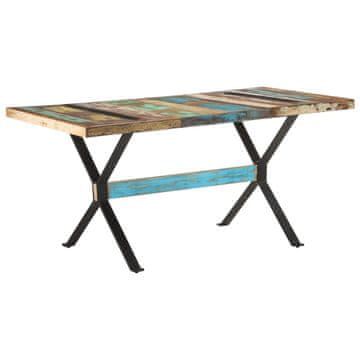 Vidaxl Blagovaonski stol 160 x 80 x 76 cm Masivno reciklirano drvo
