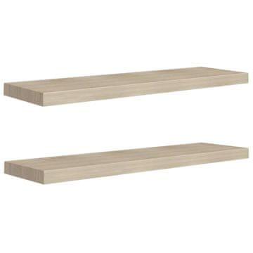 Vidaxl Plutajuće zidne police 2 kom boja hrasta 90 x 23,5 x 3,8 cm MDF