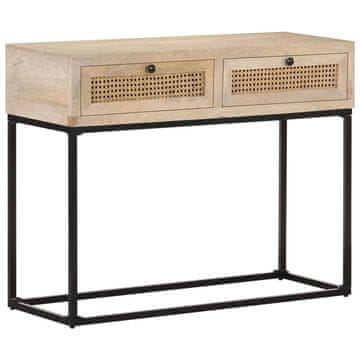 Vidaxl Konzolni stolić 100x35x76 cm Masivno drvo manga i pruća