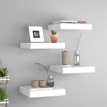 Vidaxl Zidne police, 4 kom, bijele, 23 x 23,5 x 3,8 cm, MDF