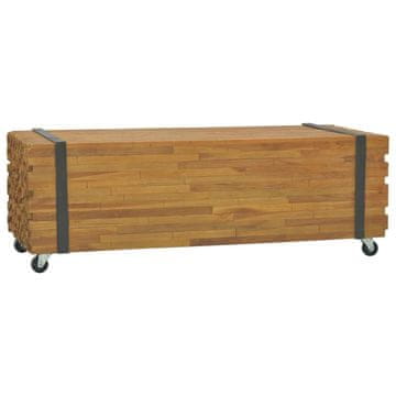 Vidaxl Stolić za kavu 110 x 45 x 38 cm od masivne tikovine