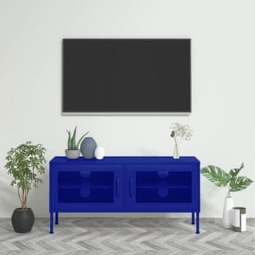 Vidaxl TV stalak tamnoplave boje 105x35x50 cm čelik