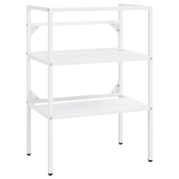 Vidaxl Okvir za kupaonski umivaonik bijeli 59 x 38 x 83 cm željezni