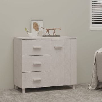 Vidaxl HAMAR Ormarić Bijeli 90x40x80 cm Masivni borov drvo
