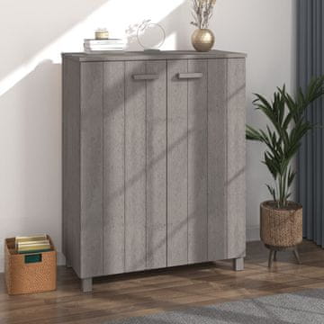 Vidaxl HAMAR Ormarić za cipele svijetlosivi 85x40x108 cm masivni bor