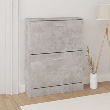 Vidaxl Ormarić za cipele, betonsko-sivi, 59x17x81 cm