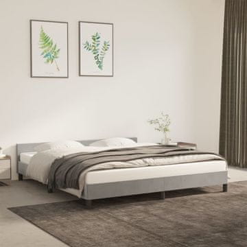 Vidaxl Okvir kreveta bez madraca svijetlosivi 180x200 cm baršun