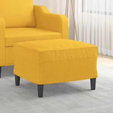 Vidaxl Tabure za noge svijetložute boje 60x50x41 cm presvučen tkaninom
