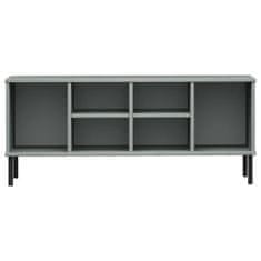 Vidaxl Stalak za cipele metalne noge sivi 106 x 35 x 45 cm drveni OSLO