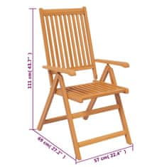 Vidaxl 7-dijelni vrtni blagovaonski set od masivnog bagremovog drva 150-200 cm