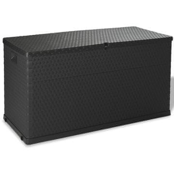 Vidaxl Vrtna kutija za pohranu antracit 120x56x63 cm PP ratan