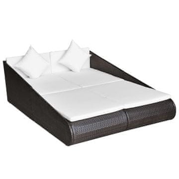 Vidaxl Vrtni krevet smeđi 110 x 200 cm od poliratana