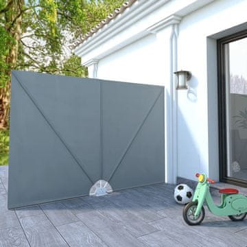 Vidaxl Sklopiva vrtna pregrada, siva, 240 x 160 cm