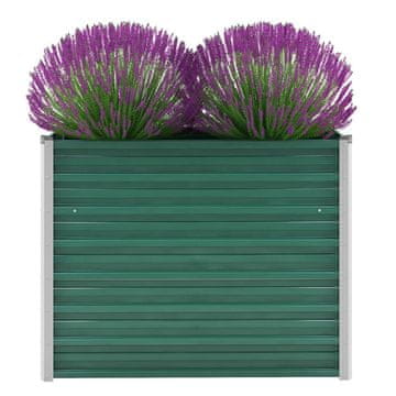 Vidaxl Povišena gredica od pocinčanog čelika 100x40x77 cm zelena
