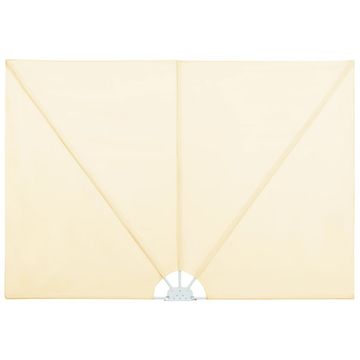 Vidaxl Sklopiva bočna tenda krem 240 x 160 cm
